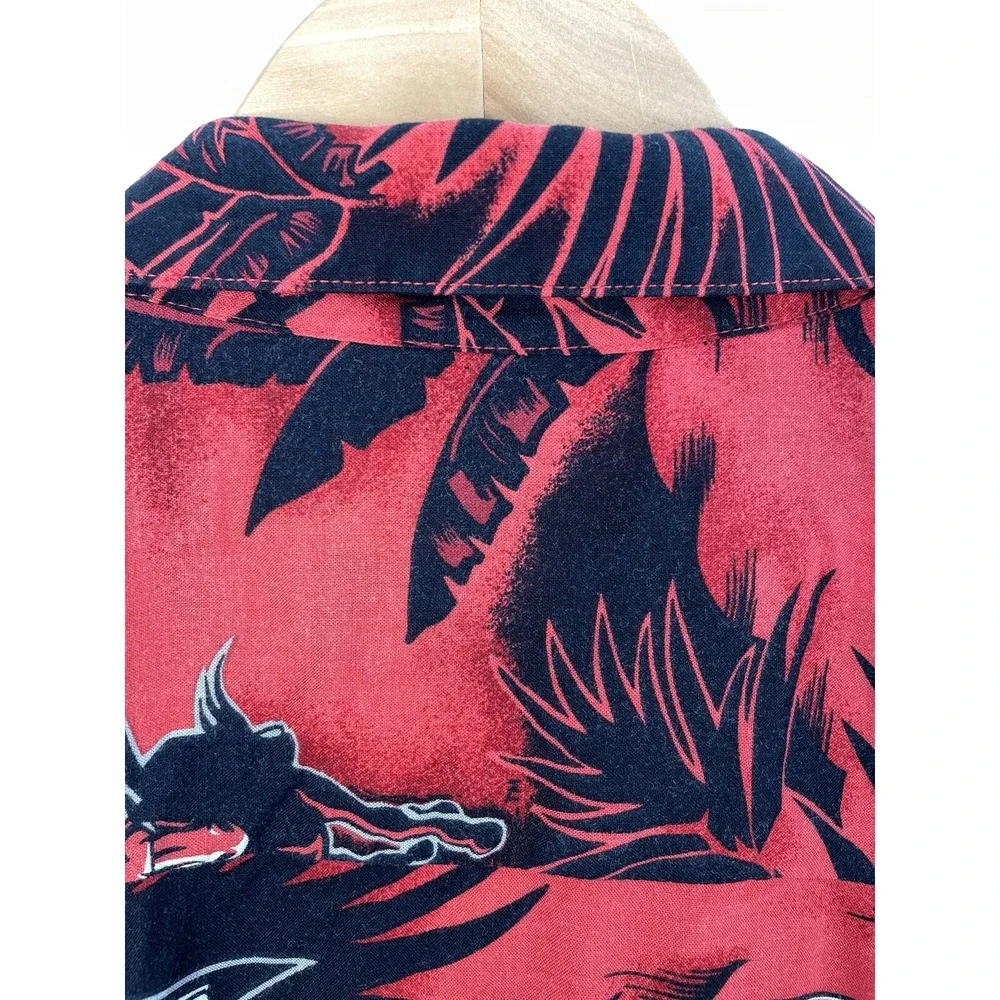 Texas Tech RED RAIDERS Hawaiian Shirt Reyn Spooner Rayon SZ XL (SEE FLAWS